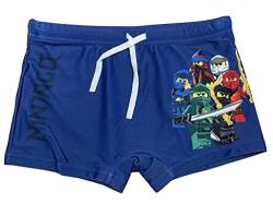 LEGO Ninjago Badehose Badeboxer mit elastischem Bund und Kordelzug blau (as3, Numeric, Numeric_104, Regular) von LEGO