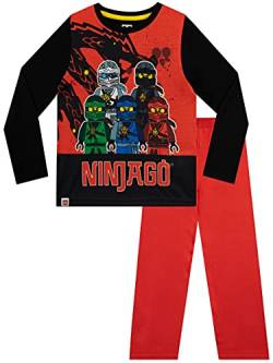 LEGO Ninjago Jungen Schlafanzug Slim Fit, Rot, 134 (Herstellergröße: 8 - 9 Jahre) von LEGO