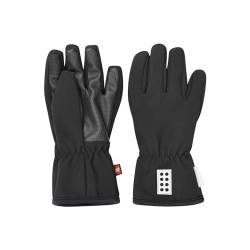 Kabooki Unisex Kinder Lwatlin - Softshell Winter-Handschuhe, Schwarz, 110-116 von Kabooki