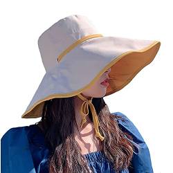 LEIDAI Niedlicher Eimer Hut Strand Fischerhüte für Frauen, Reversible Doppelseitenabnutzung (1#, Baumwolle) von LEIDAI