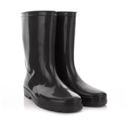 LEMIGO Damen Gummistiefel Wasserdicht Halbohe Regenstiefel Gartenschuhe Grün Schwarz IGA 36-42 EU (Schwarz, EU Schuhgrößensystem, Erwachsene, Numerisch (von/bis), M, 41, 42) von LEMIGO