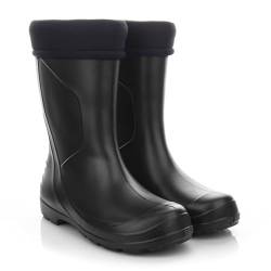 LEMIGO Damen Sehr Leichte Regenstiefel aus EVA-Schaumstoff mit Futter DAKOTA 36-42 EU (Schwarz, EU Schuhgrößensystem, Erwachsene, Numerisch, M, 40) von LEMIGO