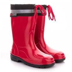 LEMIGO Kinder Gummistiefel Regenstiefel mit Stulpe KIM (23, rot) von LEMIGO