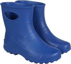 LEMIGO Unisex Sehr Leichte Garten Regenstiefel aus EVA Damen Herren Gummistiefel 36-47 EU (Blau, EU Schuhgrößensystem, Erwachsene, Numerisch, M, 38) von LEMIGO