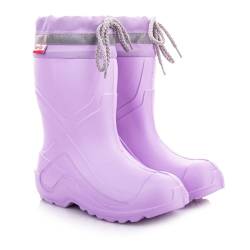 LEMIGO federleichte EVA Jungen Mädchen Gummistiefel mit Stulpe Camp (rosa, 24/25) von LEMIGO