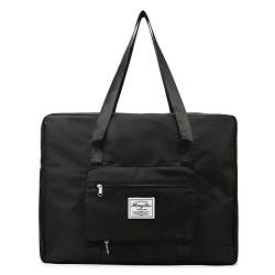 Nass- und Trockentrennung Short Trip Bag Frauen Yoga Bag Reisetasche Reisetasche diagonale Straddle Boarding-Tasche Seesack, schwarz, 55 * 18 * 40CM von LEMITA