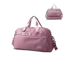 Sporttasche für Damen und Herren, mit Schuhfach und Nassfach, Reisetasche, Sporttasche, Pink, Modisch von LENGO