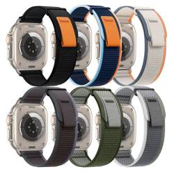 LEOMARON Kompatibel mit Apple Watch Armband 40 mm, 41 mm, 38 mm, 42 mm, 44 mm, 45 mm, 49 mm, verstellbares, sportliches, robustes, weiches, elastisches Nylon-Armband für Smartwatch Ultra Ultra 2, von LEOMARON