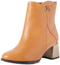 LEOMIA Damen Leder Stiefelette, 37 EU von LEOMIA