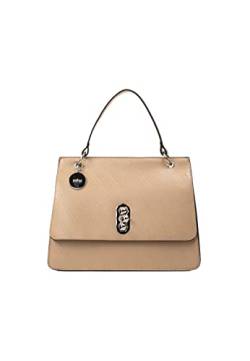 LEOMIA Women's Henkeltasche, BEIGE von LEOMIA