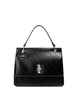 LEOMIA Women's Henkeltasche, SCHWARZ von LEOMIA