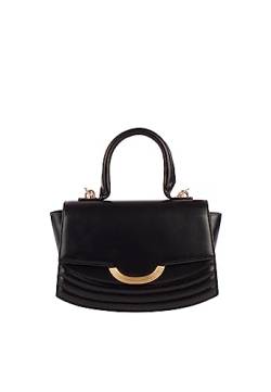 LEOMIA Women's Henkeltasche, SCHWARZ von LEOMIA