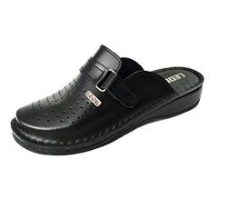 LEON V230 Komfortschuhe Lederschuhe Pantolette Clog Herren, Schwarz, EU 42 von LEON