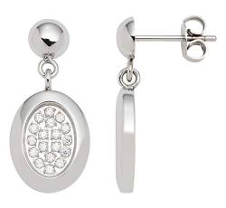 Jewels by Leonardo Damen-Ohrhänger silber mit kleinen Zirkonia Steinchen I Ohrring hängend aus Edelstahl von LEONARDO HOME