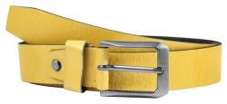 LEONARDO VERRELLI Damen-Gürtel Leder kürzbar gelb 85-125 cm 3100097 (Bundweite: 115 cm - Gesamtlänge: 130 cm) von LEONARDO VERRELLI