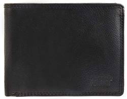 LEONARDO VERRELLI Herren - Geldbörse Echt Leder Brieftasche RFID Schutz 12,5x9,5x2,5 cm 3000356 (Schwarz) von LEONARDO VERRELLI