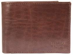 LEONARDO VERRELLI Herren - Geldbörse Echt Leder Portemonnaie 12,5 x 10 cm Brieftasche 3000301 (Braun) von LEONARDO VERRELLI