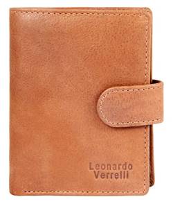 LEONARDO VERRELLI Unisex-Geldbörse Portemonnaie Tasche Echtleder 3000456 (Braun) von LEONARDO VERRELLI