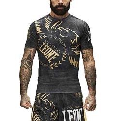 LEONE Rashguard Kurzarm Alessio Sakara Legionarivs AB925 MMA Crossfit Fitness Grappling (L) von LEONE