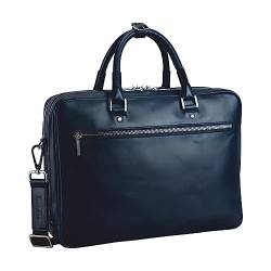 Leonhard Heyden Montreal Zipped Briefcase 2 Compartments Navy von LEONHARD HEYDEN