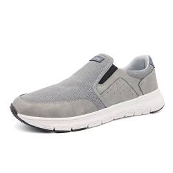 LEOSS ORIGINAL Lässige Sneakers mit atmungsaktiven Gummibändern für Herren, grau, 44 EU von LEOSS ORIGINAL