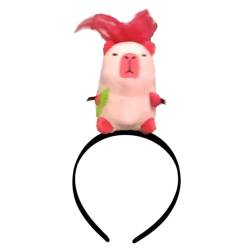 LERONO Niedliches Capybara-Haarband, Cartoon-Tier-Haarband, Haarreif für Kinder und Cosplay, stilvoller Kopfschmuck für Kinder und Mädchen von LERONO