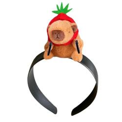 LERONO Niedliches Puppen-Stirnband, lustiges zahnloses Puppen-Stirnband, Capybara-Haarband, Baumwollpuppen-Stirnband, perfekt für Partys und Cosplay von LERONO