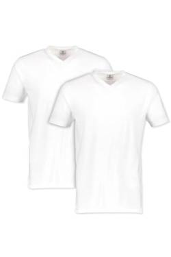 LERROS Herren Doppelpack V-Ausschnitt T-Shirt, Weiß, M EU von LERROS