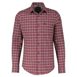 LERROS - Herren Langarmhemd Flanellhemd Regular FIT (23O1058), Größe:XXL, Farbe:Ruby Red (360) von LERROS