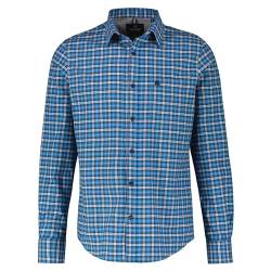 LERROS - Herren Langarmhemd Flanellhemd Regular FIT (23O1058), Größe:XXL, Farbe:Vivid Blue (449) von LERROS