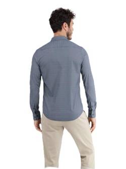 LERROS - Herren Langarmhemd mit Minimal-Alloverprint (23N1343), Größe:XXL, Farbe:Deep Blue (483) von LERROS
