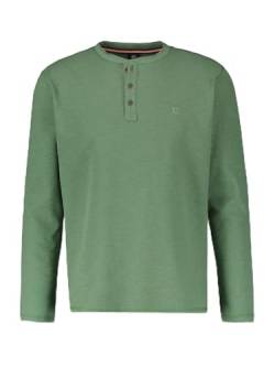 LERROS - Herren Langarmshirt mit Serafinoausschnitt (23D4910), Größe:3XL, Farbe:Sage Green (612) von LERROS