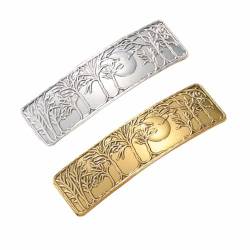 LERTREEUK 2 Stück Vintage Haarspange Metall Barrette Wald Mond Retro Französisch Haarnadel für Frauen handgefertigt (DunkelMond2) von LERTREEUK