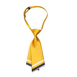 LERTREEUK Vorgebundene Matrosen-Krawatte für Damen und Mädchen, gestreift, Uniform, Kostüm-Zubehör (Gelb) von LERTREEUK