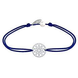 LES POULETTES BIJOUX - Armband Link Silber Medaille Mandala Samen des Lebens - Blau Navy von LES POULETTES BIJOUX