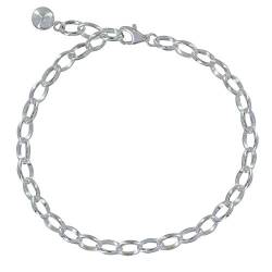 LES POULETTES BIJOUX - Sterling Silber Charms Armband - Classics - grobe 21 cm von LES POULETTES BIJOUX