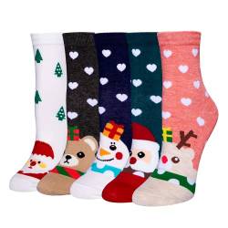 LETO Lustige Bunte Socken Damen Baumwolle Socken Karikatur Tier Niedlich Katze cats hund Socken Weihnachten Geschenk für Frauen Mädchen,Weihnachtssocken von LETO