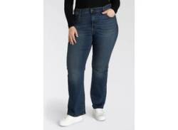 Bootcut-Jeans LEVI'S PLUS "725" Gr. 16 (46), Länge 30, blau (dark indigo) Damen Jeans Bootcut High Rise von LEVI'S® PLUS