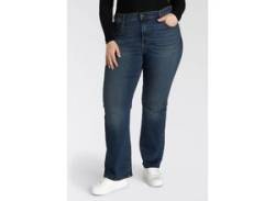 Bootcut-Jeans LEVI'S PLUS "725" Gr. 16 (46), Länge 34, blau (dark indigo) Damen Jeans Bootcut High Rise von LEVI'S® PLUS