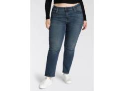 Straight-Jeans LEVI'S PLUS "724 PL HR STRAIGHT" Gr. 14 (44), Länge 30, blau (dark indigo worn in) Damen Jeans Gerade von LEVI'S® PLUS