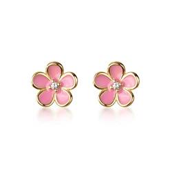 Kreative Ohrringe, kreative Ohrringe, Statement-Ohrringe, Damen-Ohrringe, 925er Sterlingsilber, rosa Gänseblümchen-Blumen-Ohrstecker, Damenmode, eleganter Party-Schmuck, Tropfen-Ohrringe von LEVINE