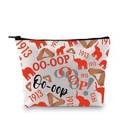 DST Sorority Gifts for Women Red Elephant Makeup Bag Sorority Sister Gift DST Girl Oo OOP Zipper Pouch, Oo- Oop Ku, modisch von LEVLO