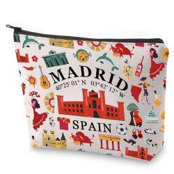 Kosmetiktasche für spanische Mütter, Madrid, Souvenir, Geschenk, Madrid, Spanien, Reise-Make-up-Tasche, Spanien-Liebhaber, Geschenk, Madrid von LEVLO