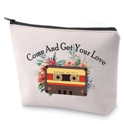 Kosmetiktasche im 80er-Jahre-Stil, Retro-Kassetten-Design, mit Aufschrift "Come and Get Your Love", Komm und hol dir deine Liebe von LEVLO