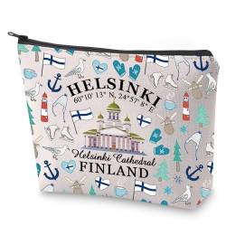 Kosmetiktasche im nordischen Stil, Helsinki, Reisegeschenk, Helsinki, Kathedrale, Finnland, Make-up-Tasche, Helsinki, Souvenir, Geschenk, Helsinki von LEVLO