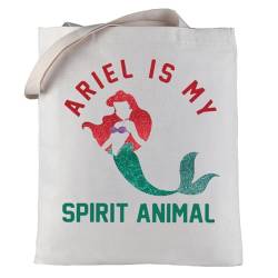 LEVLO Meerjungfrau Ariel Kosmetiktasche Make-up-Tasche Meerjungfrau Arielle Liebhaber Geschenk Ariel is My Spirit Tier Meerjungfrau Make-up Reißverschluss Tasche von LEVLO