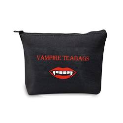 LEVLO Vampir-Liebhaber inspiriertes Geschenk lustiger Vampir-Teebeutel Make-up-Tasche Geschenk für Frauen Fans, Vampir-Teebeutel, schwarz, von LEVLO