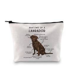 Make-up-Tasche mit Labrador-Retriever, für Labor, Hund, Mutter, Geschenk, Labrador, Retriever, Besitzer, Liebhaber, Kosmetiktasche, Von einem Labrador 3UK, modisch von LEVLO