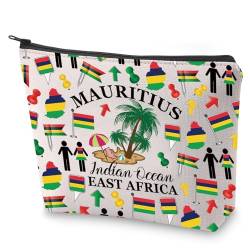 Mauritius inspirierte Kosmetiktasche Mauritius Indischer Ozean Ostafrika Reise Make-up Tasche Mauritius Pride Geschenk, Mauritius von LEVLO