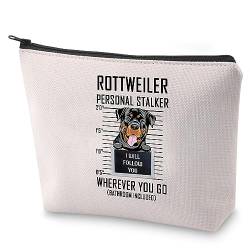 Rottweiler Owner Kosmetiktasche Rottweiler Persönliche Stalker Make-up-Tasche Geschenk für Hundeliebhaber, Rottweiler von LEVLO